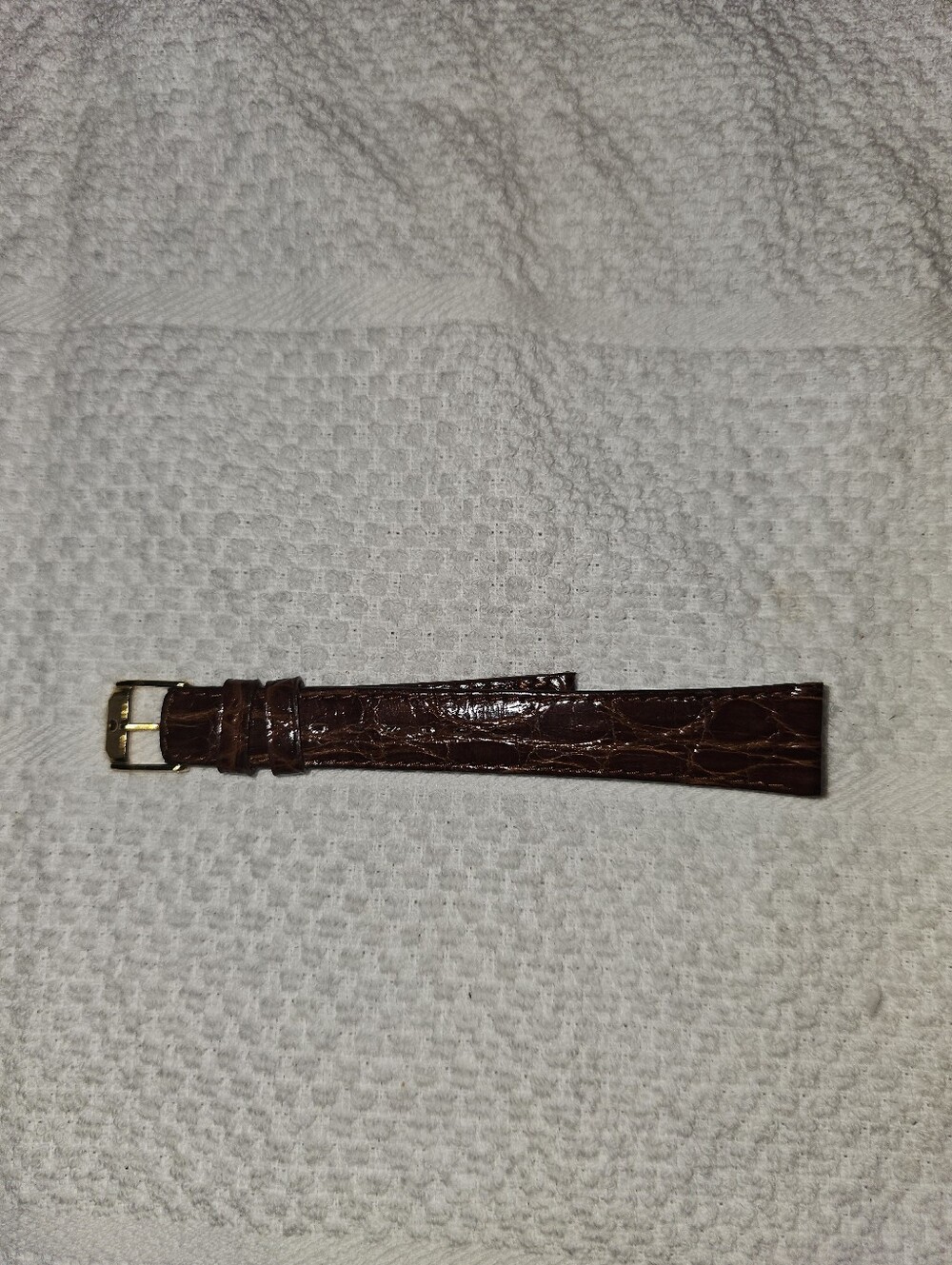 Vintage Movado 12mm Brown Croc Embossed Calfskin Watch Strap